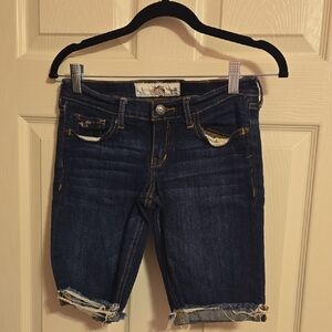 Hollister Dark Blue Denim Shorts‎